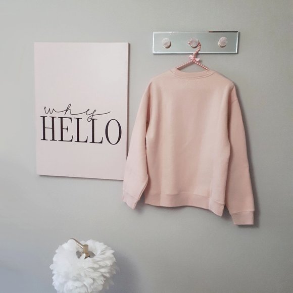 *S* NWT Brunette the Label peach pink “Blonde” crew neck sweatshirt - Picture 5 of 5